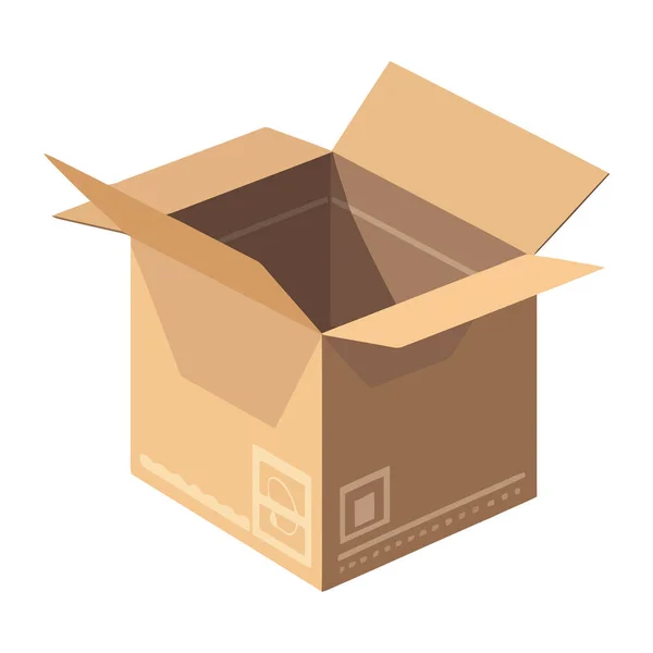 Κουτί Κουτί Συσκευασίας Απομονωμένο Εικονίδιο — Διανυσματικό Αρχείο