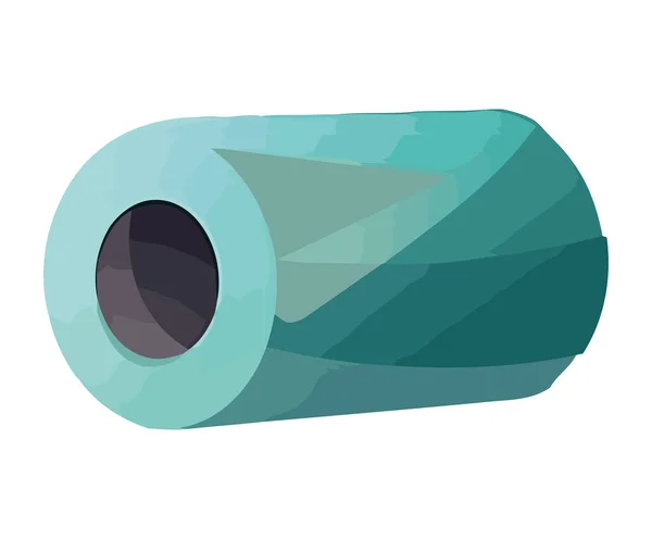 Blaue Rolle Kunststoffverpackung Symbol — Stockvektor