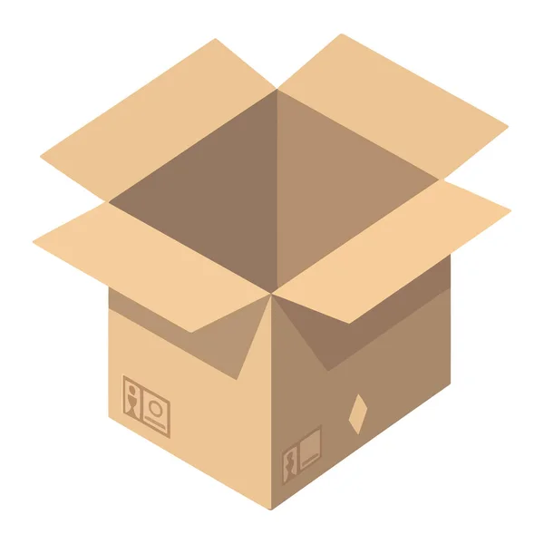 Κλασικό Ανοικτό Κουτί Κουτί Συσκευασίας Εικονίδιο — Διανυσματικό Αρχείο
