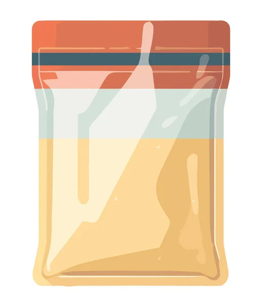 Πορτοκαλί Zip Τσάντα Πλαστικό Εικονίδιο — Διανυσματικό Αρχείο
