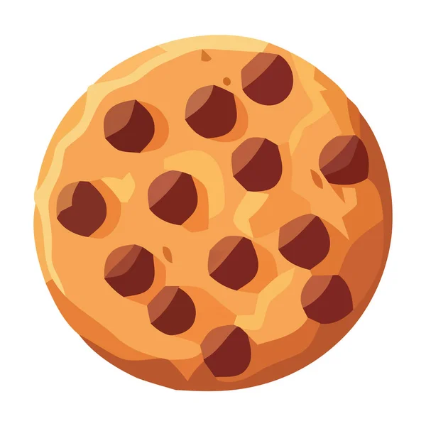 Čerstvé Sušenky Ikonou Čokoládových Lupínků — Stockový vektor