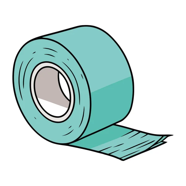 Blue Adhesive Tape Roll Icon — Stock Vector