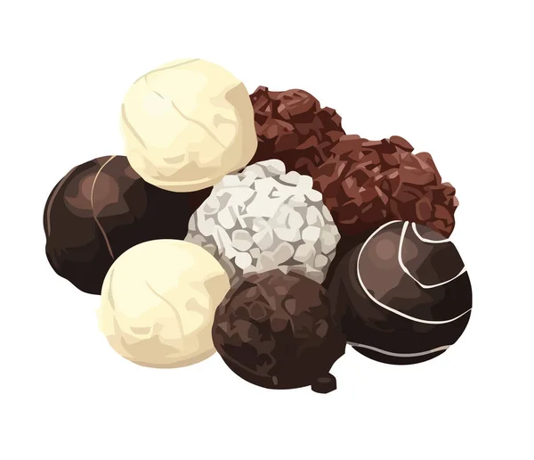 Bonbons Bonbon Chocolat Snacks Icône Isolé — Image vectorielle