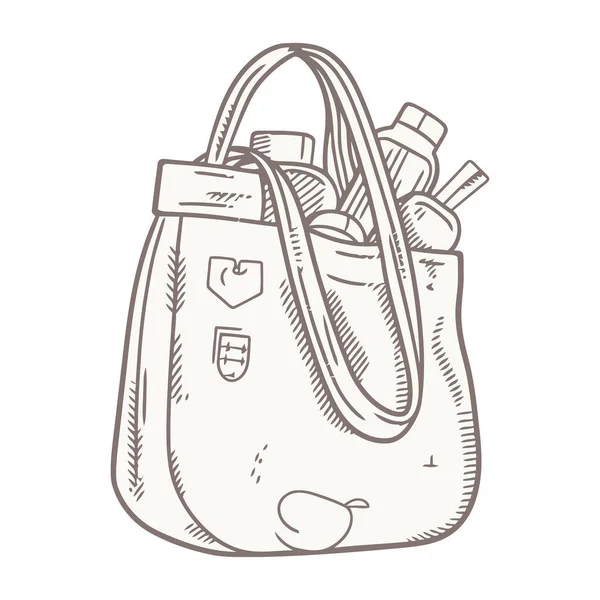 Groseries Τσάντα Ψώνια Απομονωμένο Εικονίδιο — Διανυσματικό Αρχείο