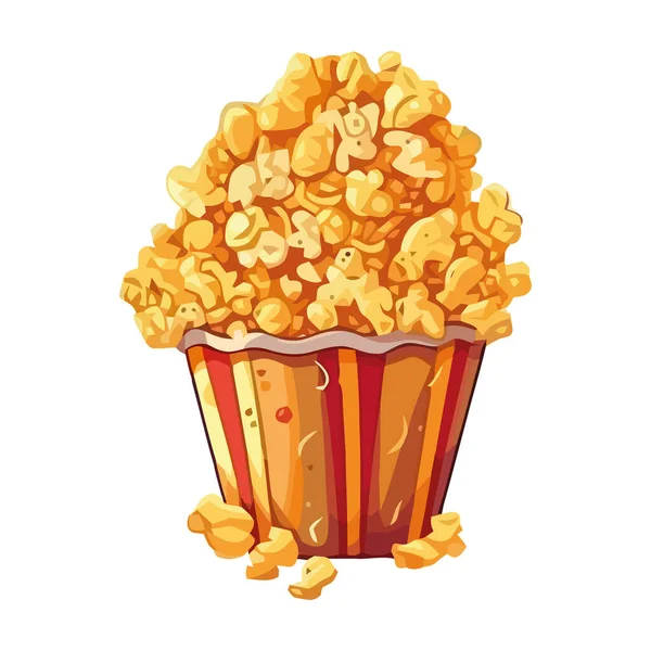 Popcorn Snacks Papbeholder Ikon Isoleret – Stock-vektor