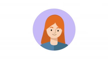 Sarışın kadın karakter animasyonu 4k video animasyonu