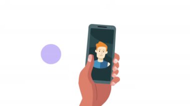 Akıllı telefon animasyonu 4k animasyonlu Socail ağ topluluğu