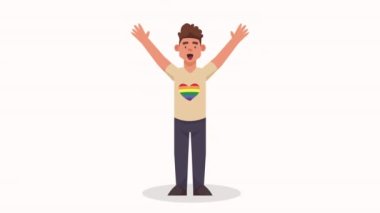 lgtbiq topluluk bayrağı animasyon 4k video animasyonu