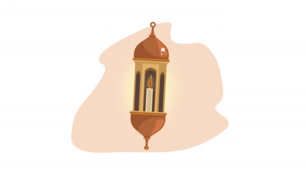 Арабська Лампа Свічкою Анімація Відео Анімовані — стокове відео