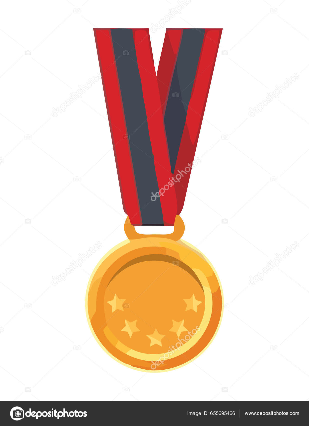 Symbole de médaille sportive avec une étoile - Icônes des sports
