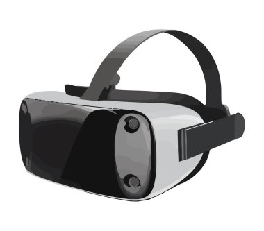 Geleceğin kulaklığı sanal gerçeklik oyunu simgesini izole eder