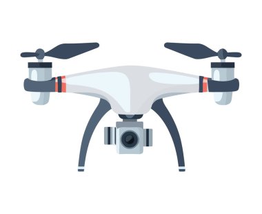 Pervaneli uçan dron, hava görüntüleme simgesini izole eder