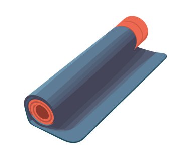 Mavi arka plan duvar kağıdındaki vektör yoga sembolü izole edildi