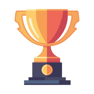 Altın kupa, izole edilmiş spor simgesindeki başarıyı simgeliyor.