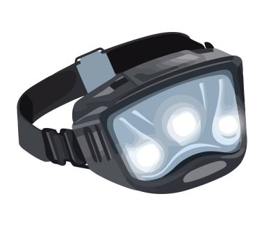 Beyaz arkaplan simgesinde dalış maskesi izole edildi