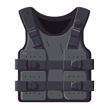 Beyaz arkaplan simgesinde askeri ekipman izole edildi