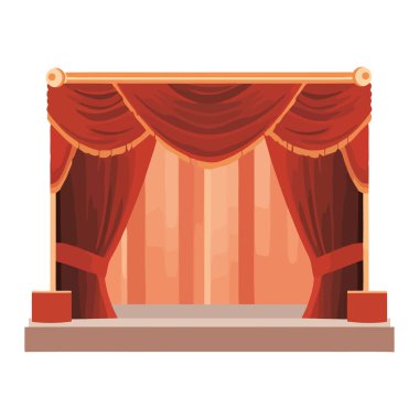 Kadife perdeler açılır, izole edilmiş büyük bir performans simgesi ortaya çıkar.