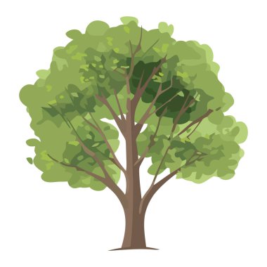 Ağaç büyümesi ve çevresel koruma simgesi izole edildi