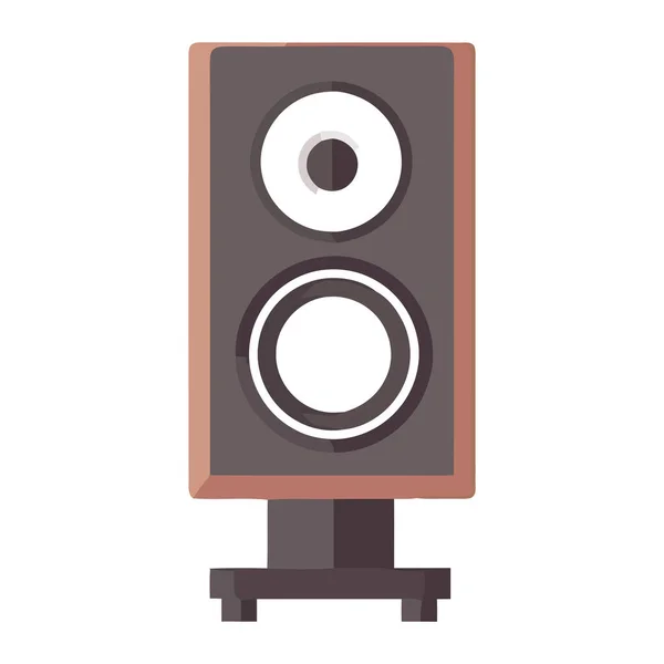 Moderne Apparatuur Speaker Muziek Icoon Geïsoleerd — Stockvector