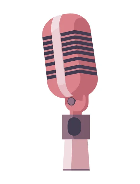Illustration Vectorielle Icône Microphone Isolé — Image vectorielle
