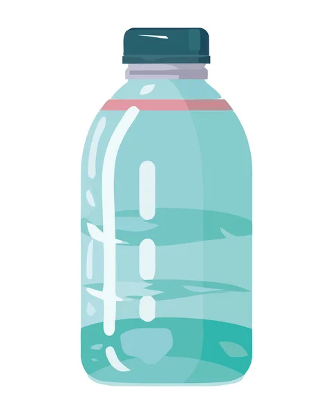 Fresh Purified Water Plastic Bottle Icon Isolated — Stock Vector