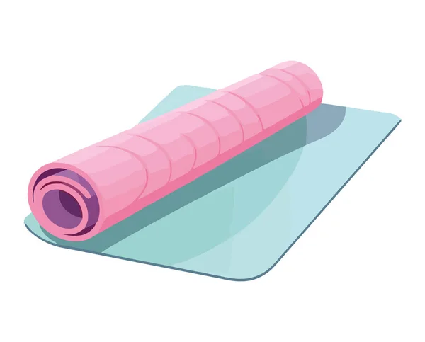 Tapis Yoga Icône Équipement Fitness Isolé — Image vectorielle