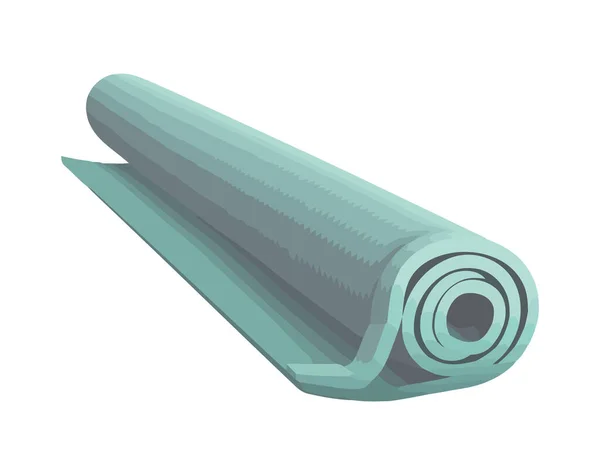 Blauer Hintergrund Illustriert Isolierte Yogamatte Icon Isoliert — Stockvektor