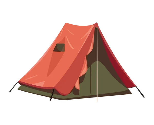 テントキャンプとアドベンチャーアイコンは — ストックベクタ