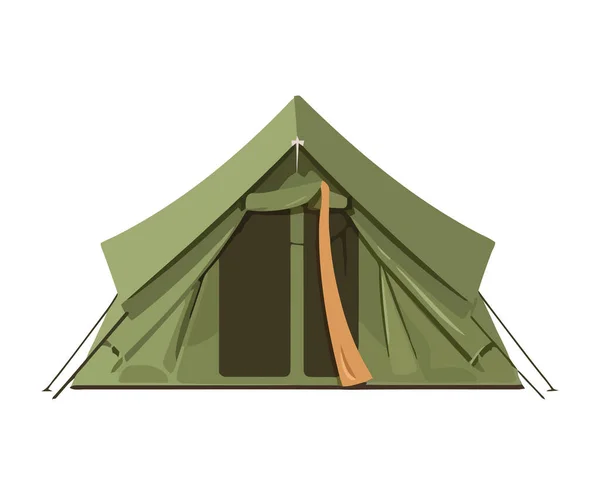 Tält Campingutrustning Äventyr Ikon Isolerad — Stock vektor