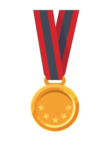 Χρυσό Μετάλλιο Θριαμβεύει Στην Αγωνιστική Αθλητική Εικόνα Απομονωμένη — Διανυσματικό Αρχείο