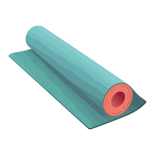 Icône Yoga Sur Fond Bleu Pour Conception Gymnase Isolé — Image vectorielle