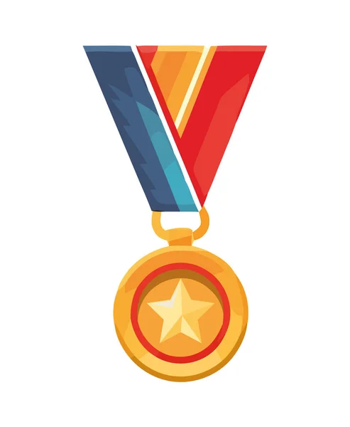 Χρυσό Μετάλλιο Αθλητικό Διαγωνισμό Εικονίδιο Απομονωμένο — Διανυσματικό Αρχείο
