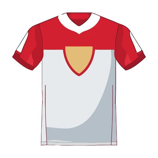 Módní Sportovní Košile Uniforma Ikona Izolované — Stockový vektor