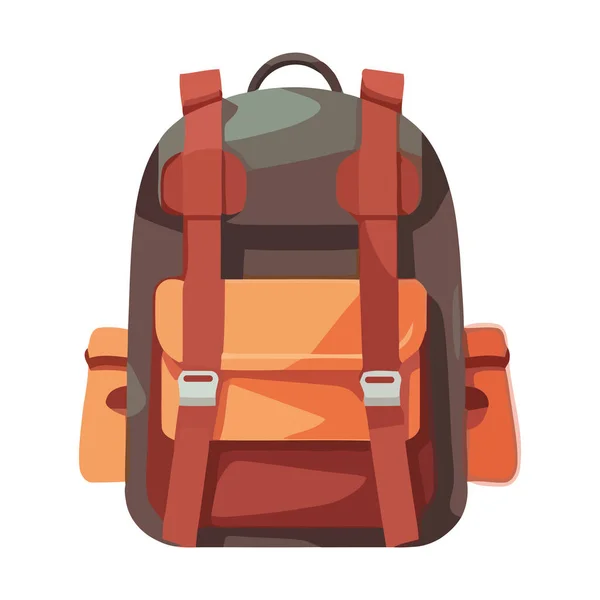 Adventure Backpack Ταξίδι Εξωτερικούς Χώρους — Διανυσματικό Αρχείο