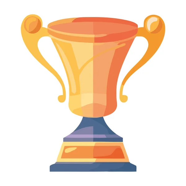 Trofeum Reprezentuje Ostateczny Sukces Sportowy Ikona Izolowane — Wektor stockowy