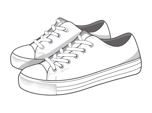 Zole Edilmiş Bir Spor Ayakkabısının Modaya Uygun Vektör Simgesi — Stok Vektör