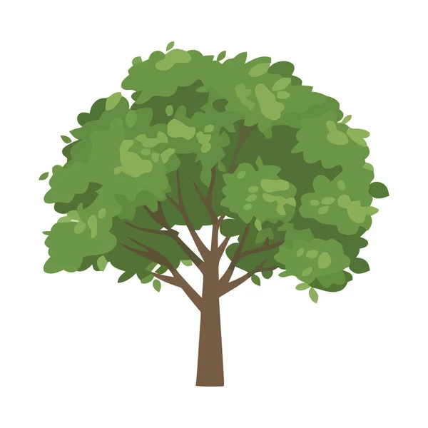 Зеленое Дерево Символизирует Рост Изолированную Иконку Природы — стоковый вектор