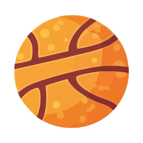 Basketbol Topu Spor Malzemeleri Ikonu Izole Edildi — Stok Vektör