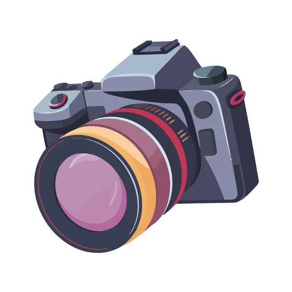 Fotograf Utrustning Kamera Ikon Isolerad — Stock vektor