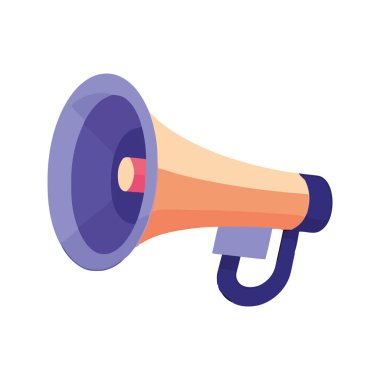 Hoparlör megafon izole mesaj simgesi yayınladı