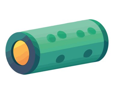 Yoga simgesi izole edilmiş köpük silindirinin vektör çizimi