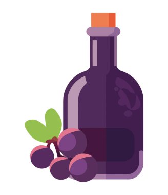 Organik mor üzüm şarabı izole yazı sembolize eder.