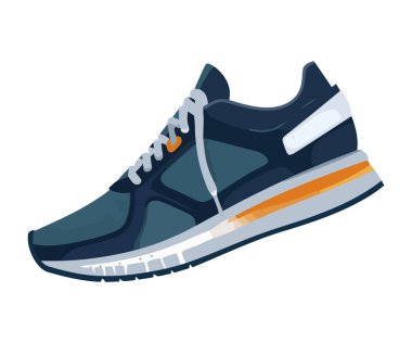 Mavi spor ayakkabı tasarımı modern simge izole