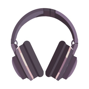 Modern kulaklıklar müzik ikonu izole edildi