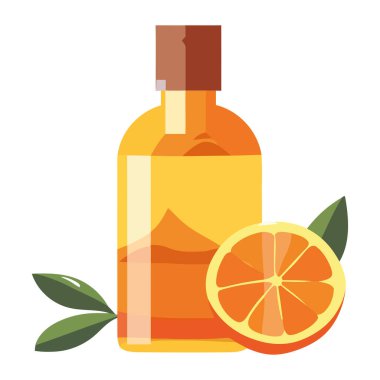 Taze organik limon suyu cam şişede izole edilmiş.