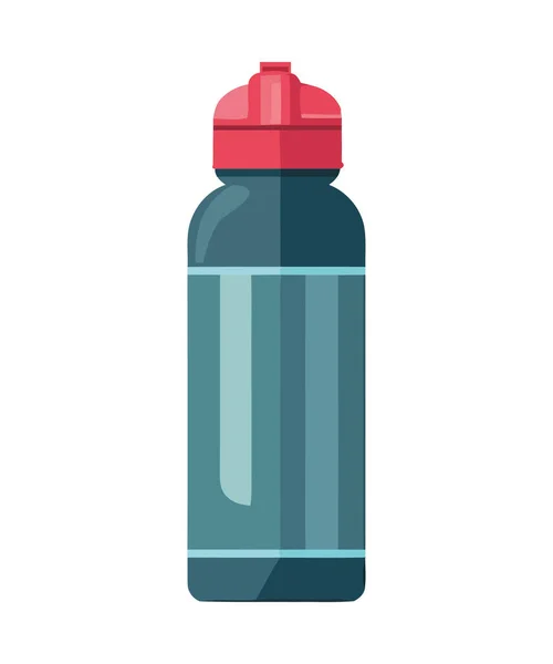Botella Plástico Con Icono Etiqueta Aislado — Archivo Imágenes Vectoriales