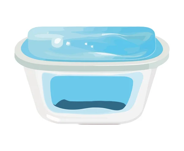 Contenedor Plástico Con Icono Agua Azul Aislado — Vector de stock