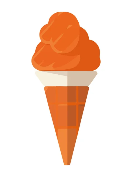 Cône Crème Glacée Douce Symbolise Rafraîchissement Été Isolé — Image vectorielle
