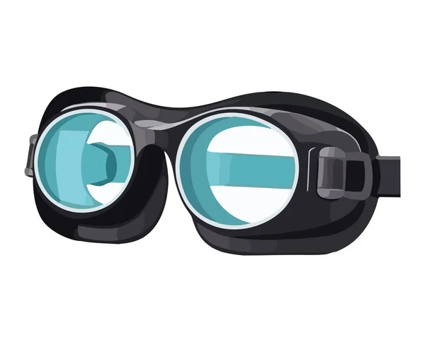 Plavání Transparentní Brýle Ikona Izolované — Stockový vektor