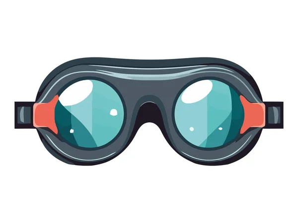 Schutzbrille Für Unterwasser Abenteuer Und Sport Ikone — Stockvektor